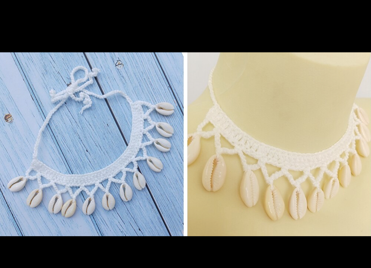 Cowries knit choker 